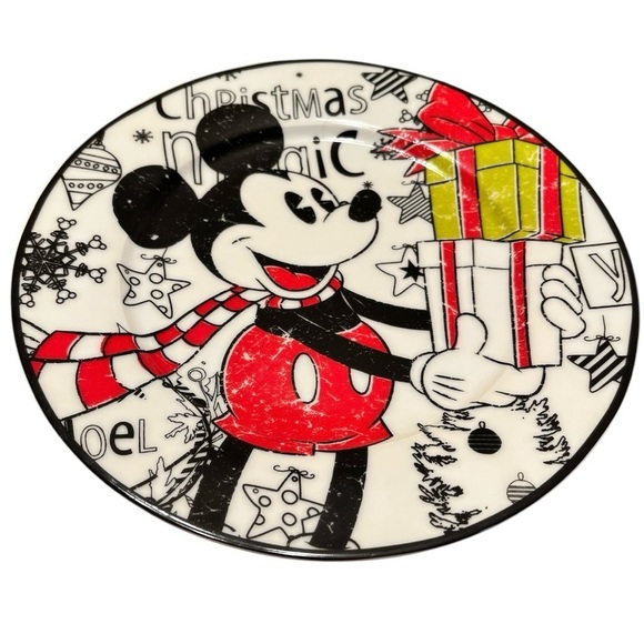 Disney Other - Disney Mickey Mouse 8 inch Christmas Magic Decorative Ceramic Plate